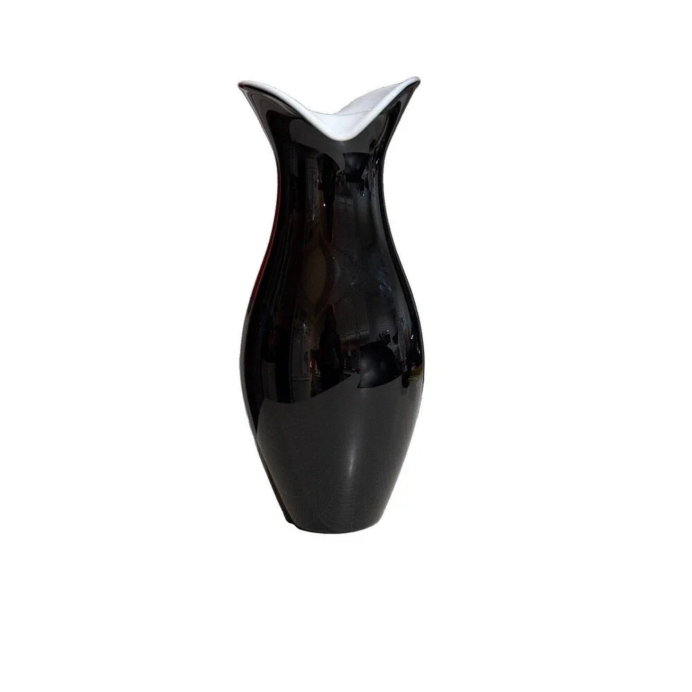 Orrefors Sweden Glass Vase 11 Inches Tall Vintage Signed & Marked